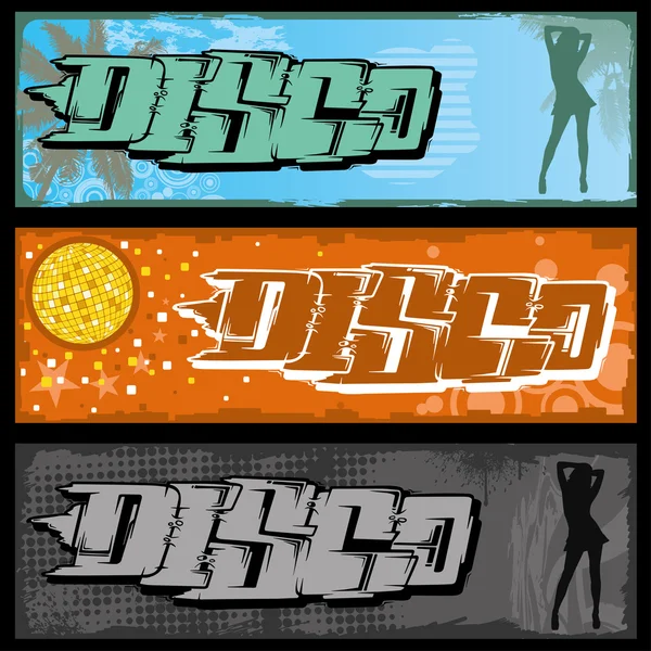 Graffiti Disco Banner — Stockvector