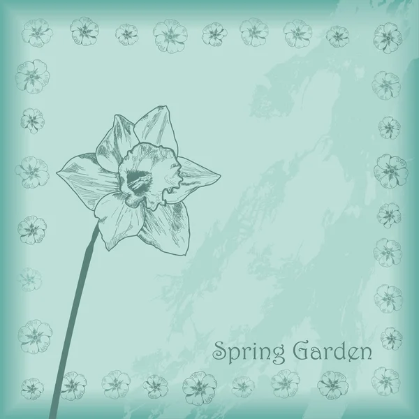 春天的花园 — 图库矢量图片