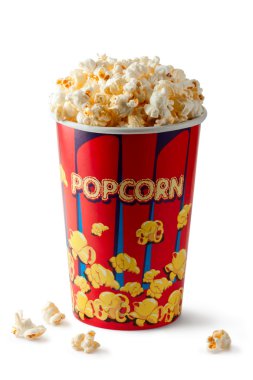 Full bucket of popcorn clipart