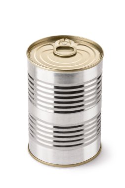 Steel can with key clipart