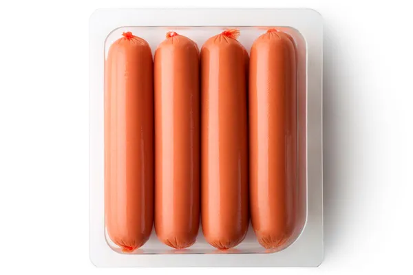 Ajar package of sausages — Stock Photo, Image
