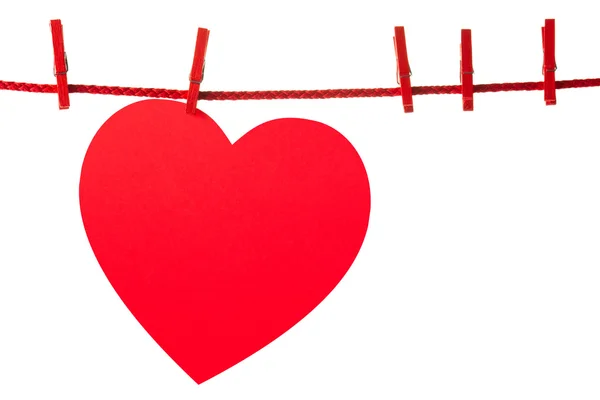 Heart on rope — Stock Photo, Image