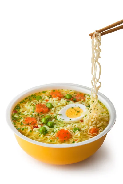 Instant noodles with chopsticks — Stock Photo, Image
