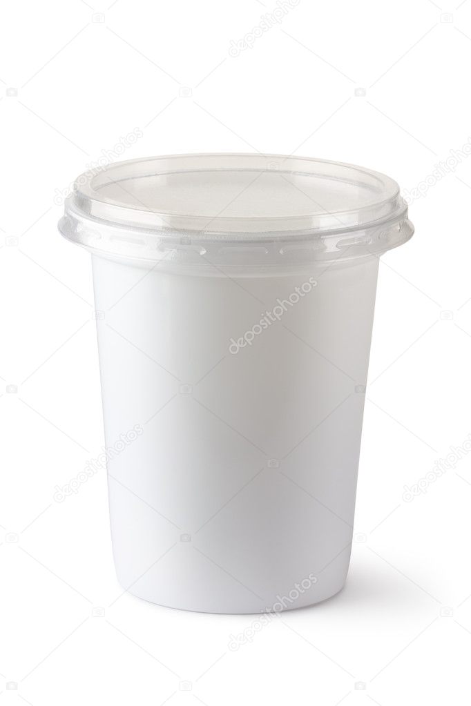 Plastic container for dairy foods