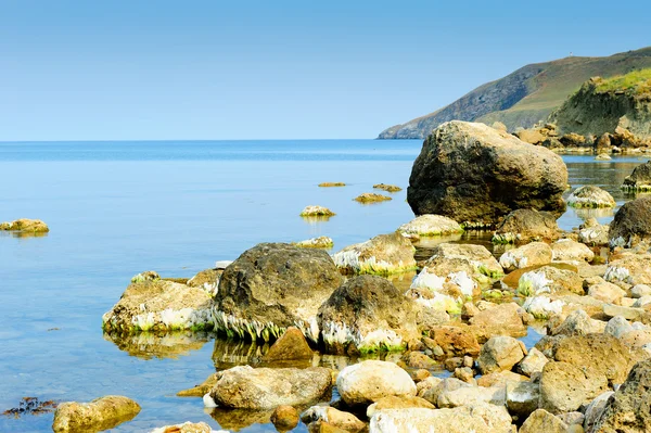 在海岸上的大石头 — 图库照片