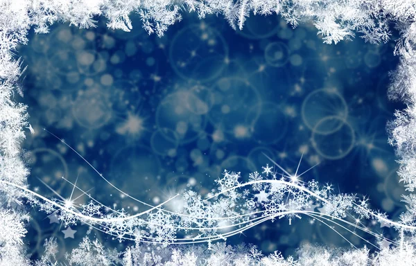 Background and bright flashes and snowflakes particles — Stock Photo, Image