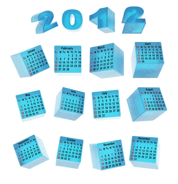 Календарь для кубиков льда — стоковое фото