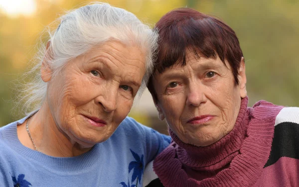 Two sisters of old age — Stock Photo, Image