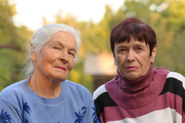 Two sisters of old age — Stock Photo, Image