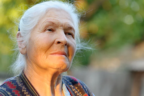 Portrait of the elderly woman — Stock Photo, Image
