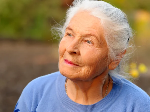 stock image Portrait of the elderly woman
