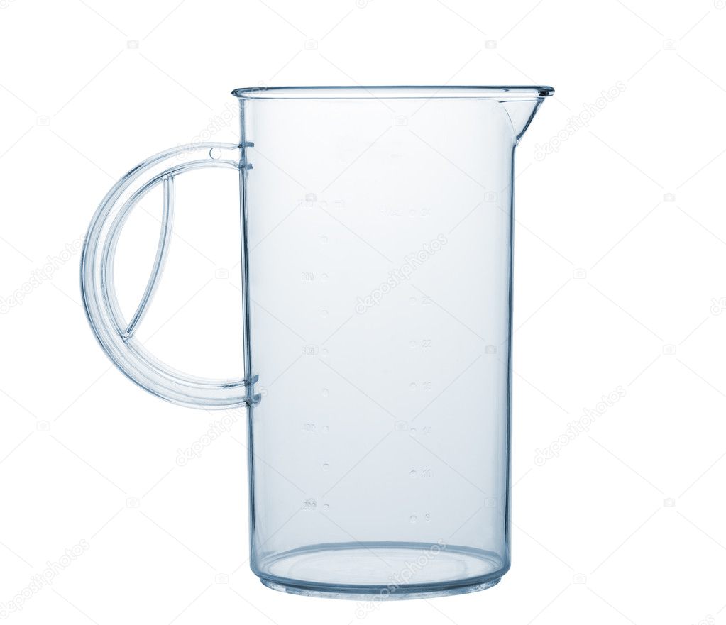 Measured transparent empty glass