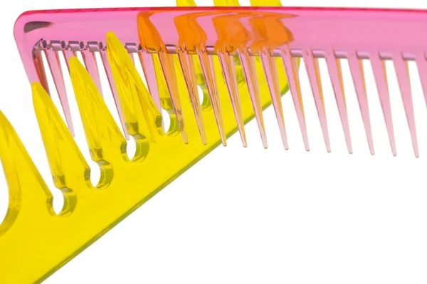 Set multi-coloured transparent combs — Stock Photo, Image