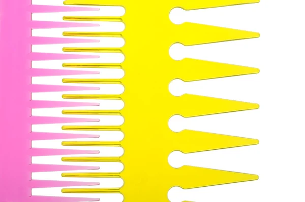 Set multi-coloured transparent combs — 스톡 사진