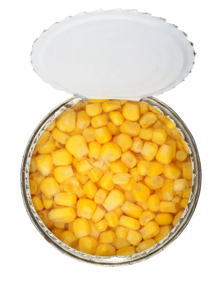 Plechovky kukuřice — Stock fotografie