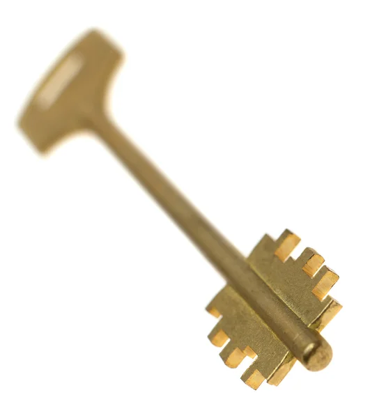 Золотой ключ. Селективный фокус . — стоковое фото