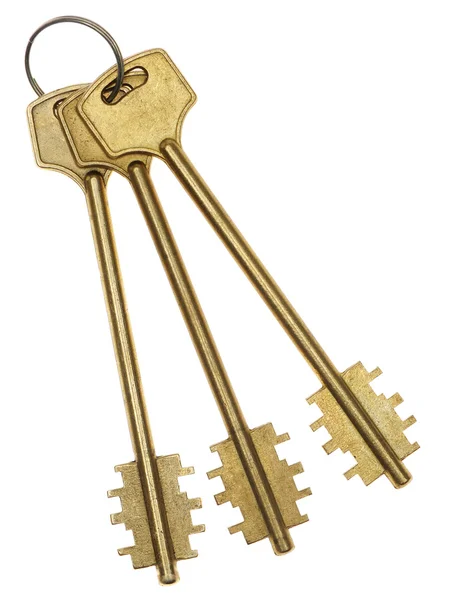 Três chaves douradas — Fotografia de Stock