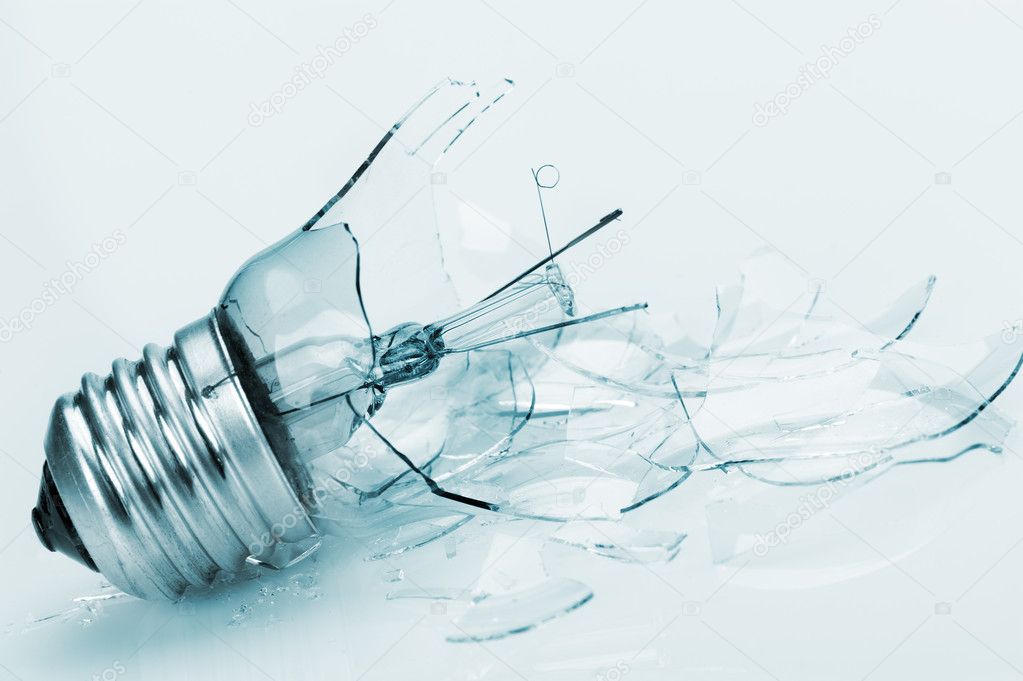 The broken bulb ⬇ Stock Photo, Image by © galdzer #7817279