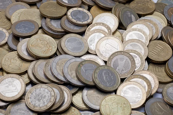 stock image Many Euro coins - Close-up