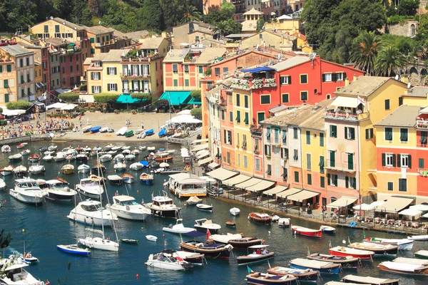 Uitzicht op portofino, Italië. — Stockfoto