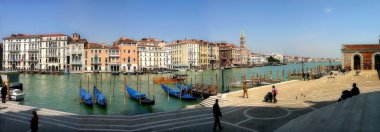 Venedik, İtalya grand canal panoramik görünüm.