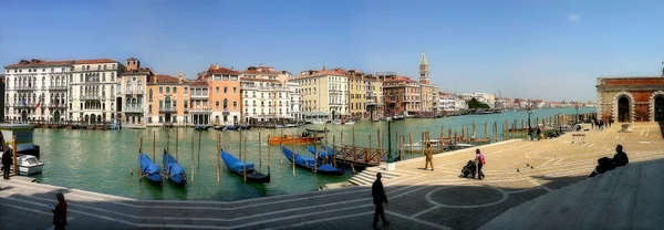 Panoramiczny widok na Canale Grande w Wenecji, Włochy. — Zdjęcie stockowe