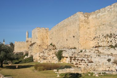 eski Kudüs duvarlar.