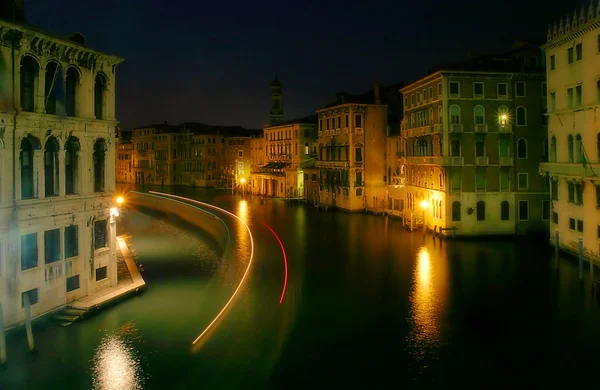 Canal Grande di notte . — Foto Stock