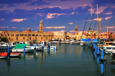 Old harbor. Acre, Israel. clipart