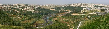 Panoramic aerial view on Jerusalem. clipart