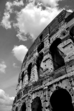 Fragment of Coliseum in Rome, Italy. clipart