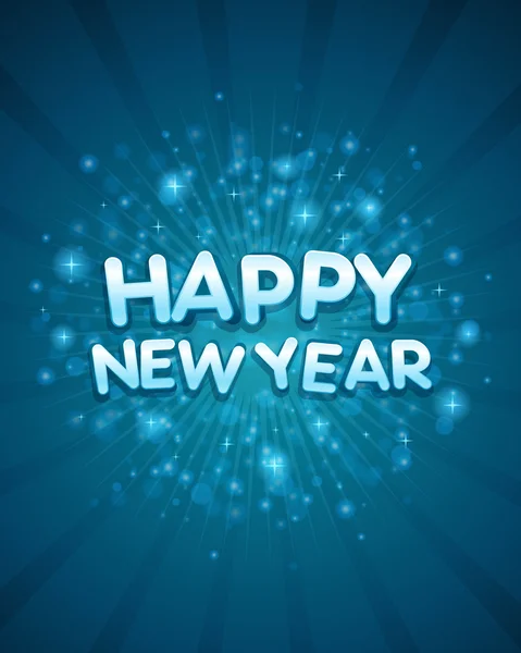 3D mutlu yeni yıl mesajı — Stok Vektör