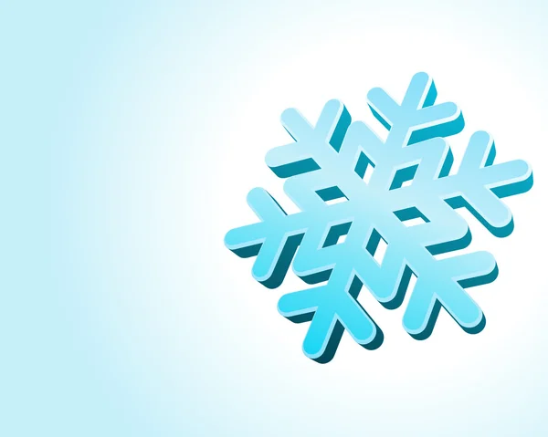 Blauwe Kerstmis achtergrond met 3D-snowflake — Stockvector
