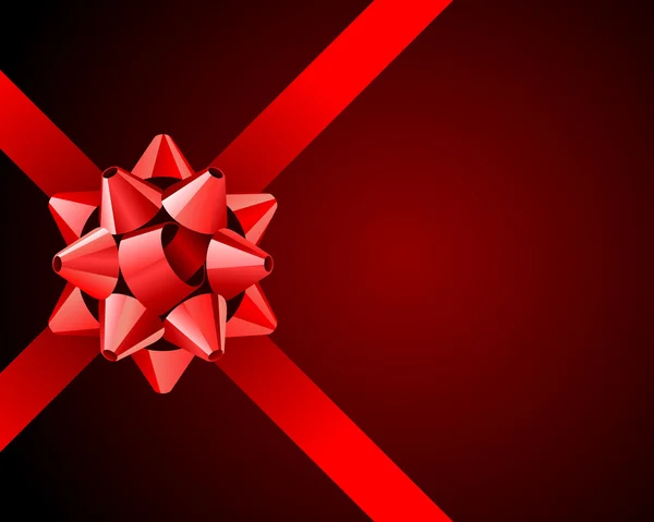 Вітальна листівка з червоним бантом — стоковий вектор