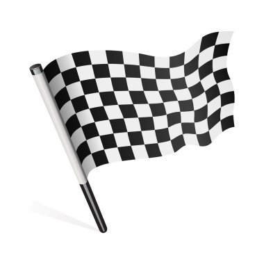 Black and white checkered flag clipart