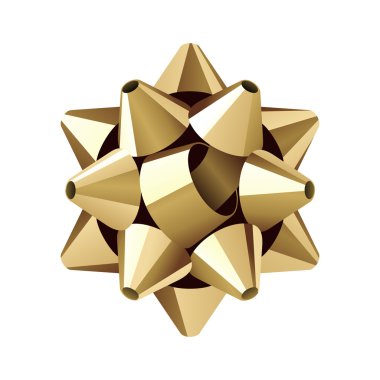 Gold gift bow