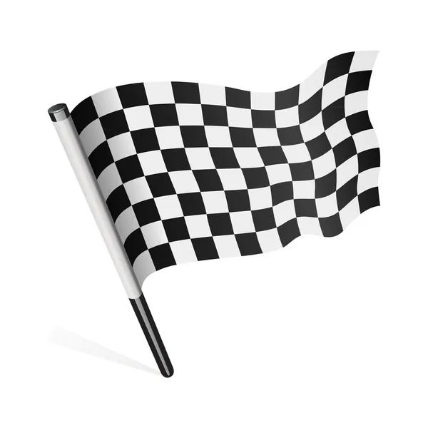 Чёрно-белый клетчатый флаг — стоковый вектор