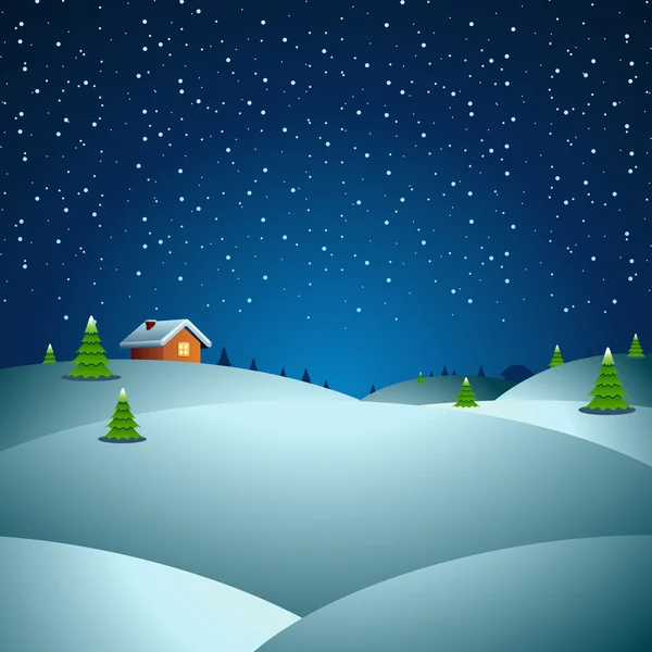 stock vector Christmas night