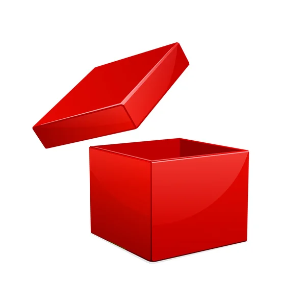 Caja de regalo roja abierta — Archivo Imágenes Vectoriales