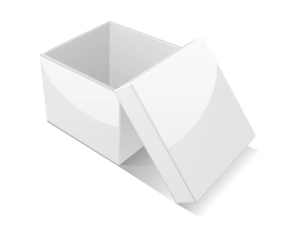 Caja de regalo blanca abierta — Archivo Imágenes Vectoriales