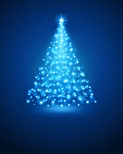 Karácsonyfa a fény — Stock Vector