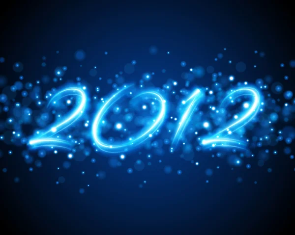 Mutlu yeni yıl 2012 mesaj — Stok Vektör