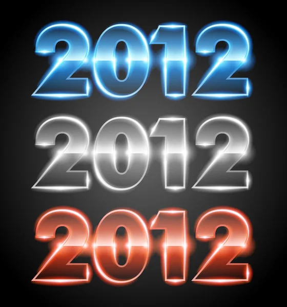 Feliz año nuevo 2012 mensaje — Vector de stock