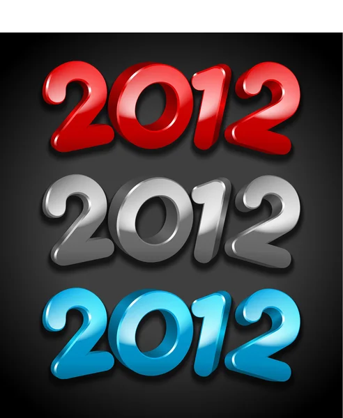 Szczęśliwego nowego roku 2012 wiadomość — Wektor stockowy