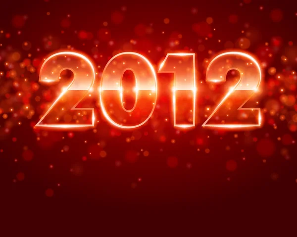 Gelukkig nieuw jaar 2012 bericht — Stockvector