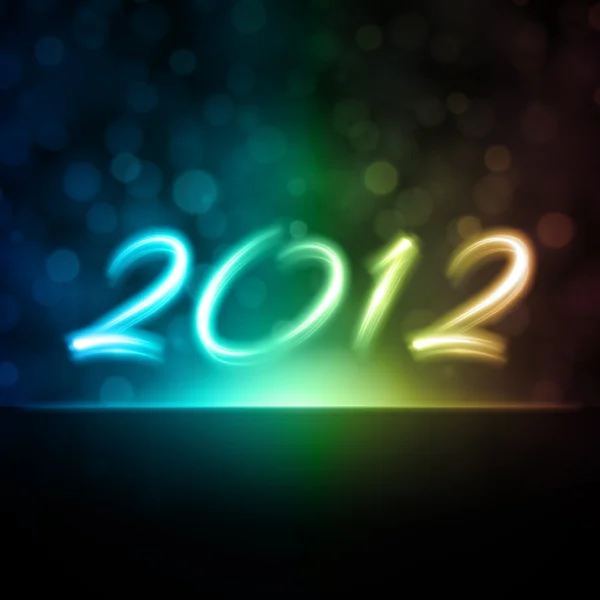 Šťastný nový rok 2012 zpráva — Stockový vektor
