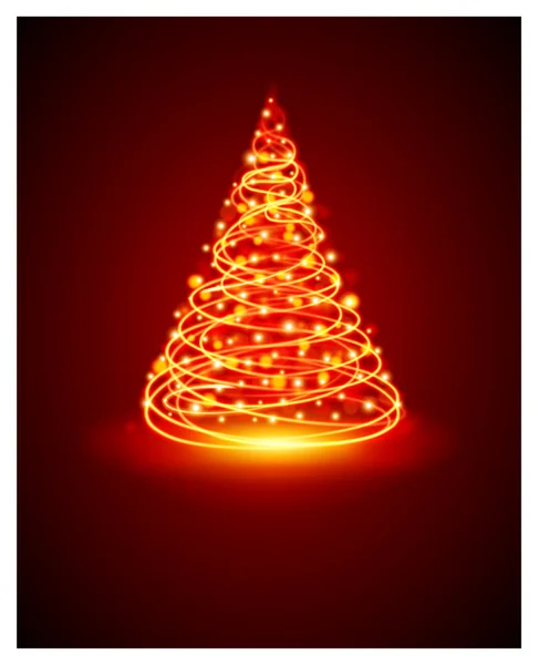 Kerstboom van licht — Stockvector