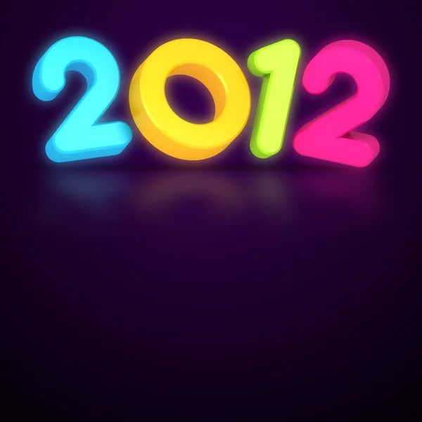 Feliz año nuevo 2012 mensaje — Foto de Stock