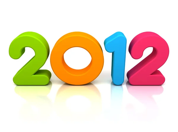 Šťastný nový rok 2012 zpráva — Stock fotografie
