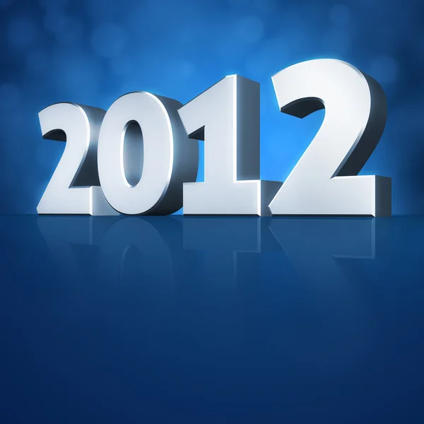 3d Felice anno nuovo 2012 messaggio — Foto Stock